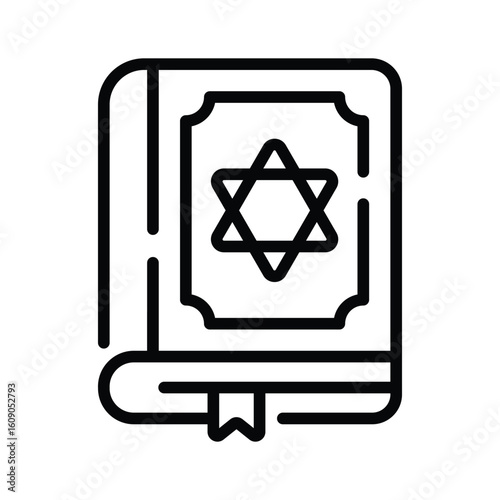 Easy to use linear icon of open archaeology book