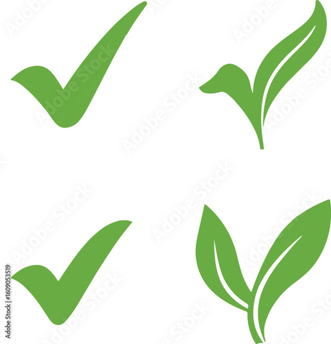 vegan v leaf tick check mark logo icon