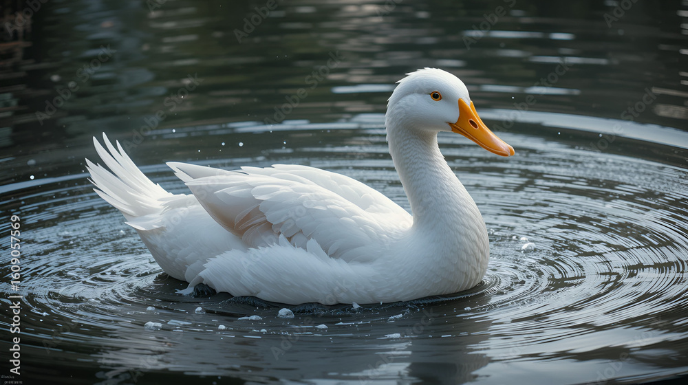 Obraz premium pato nadando