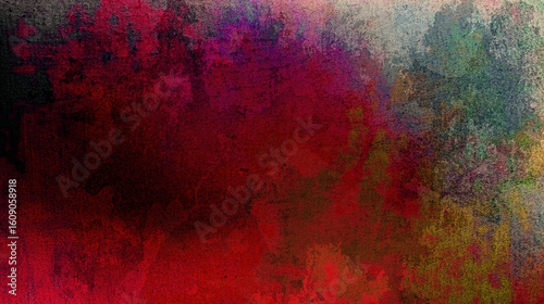 カラフルなアブストラクト壁面テクスチャ｜赤・紫・グラデ背景素材
