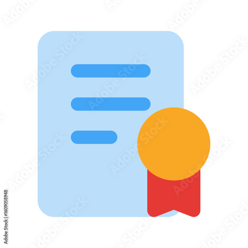 certificate flat icon