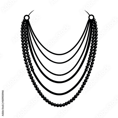 Multi strand necklace layered chain jewelry
