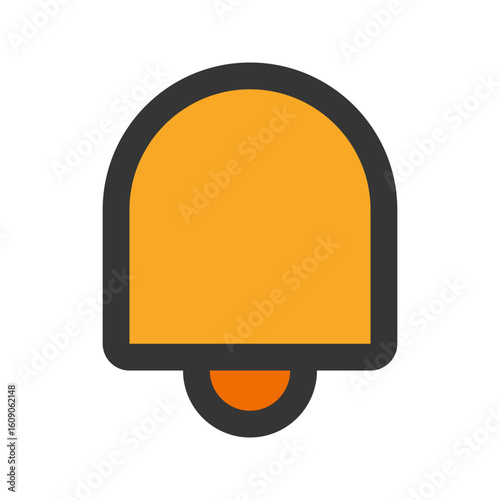 notification flat line icon
