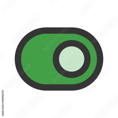 turn on flat line icon
