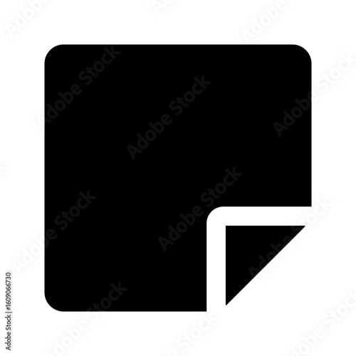 sticky note glyph icon