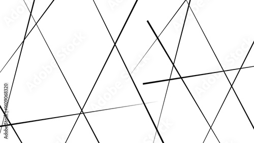 Abstract white background with random black lines, nervures de Feuillet mores, fond rectangle and geometric