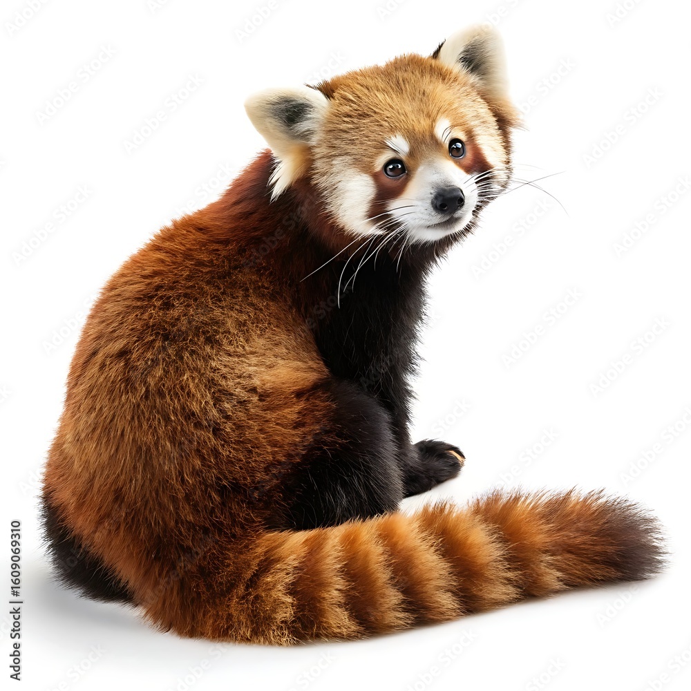 Obraz premium red panda isolated on white