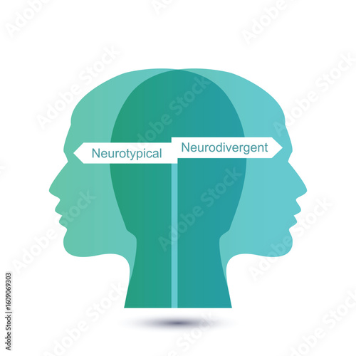 Neurotypical and neurodivergent human