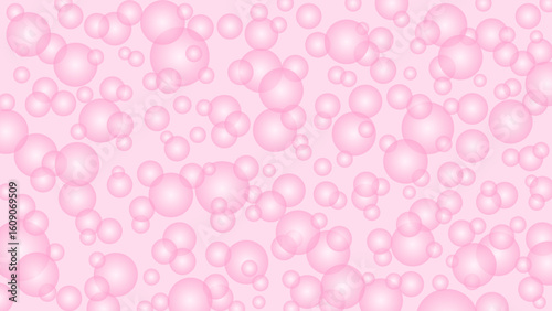 Seamless pattern with pink drops. Pink water background. Magic water drops wallpaper.