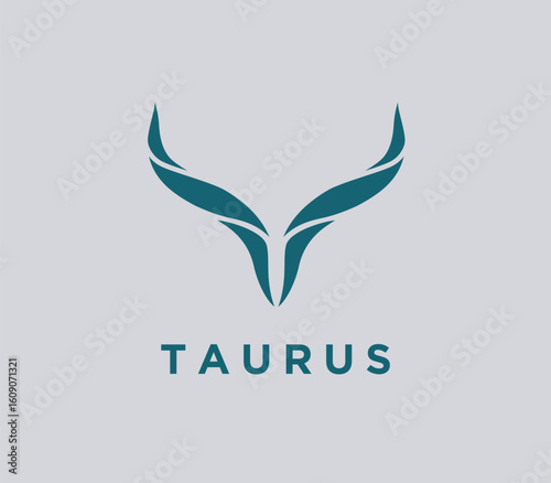 Modern, unique and clean Taurus logo, vector
