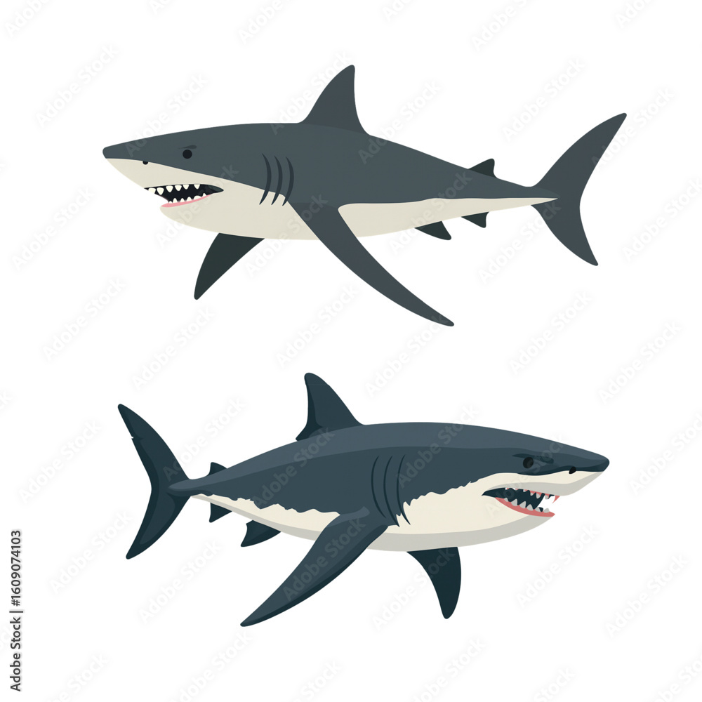 Fototapeta premium shark vector illustration
