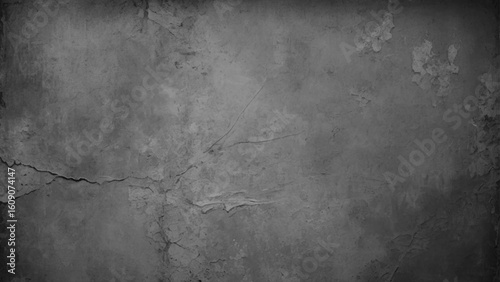 Distressed overlay rough textured on dark space. A Rugged and Raw Display of a Naturally Stained and Weathered Cement Surface

