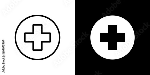 vector illustration of a icon plus