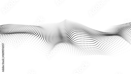 Vector 3D wave in cyberspace. Information technologies