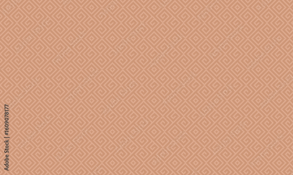 Fototapeta premium Seamless African Geometric Pattern with Traditional Pixel Spiral Motif