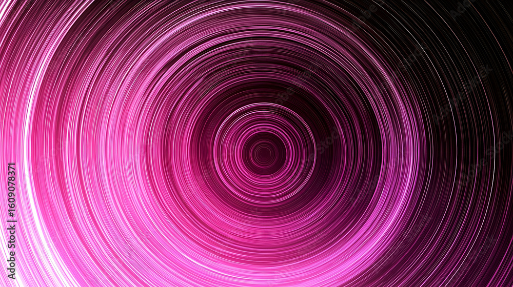 Obraz premium Abstract Pink and Black Swirls Creating a Hypnotic Circular Patt