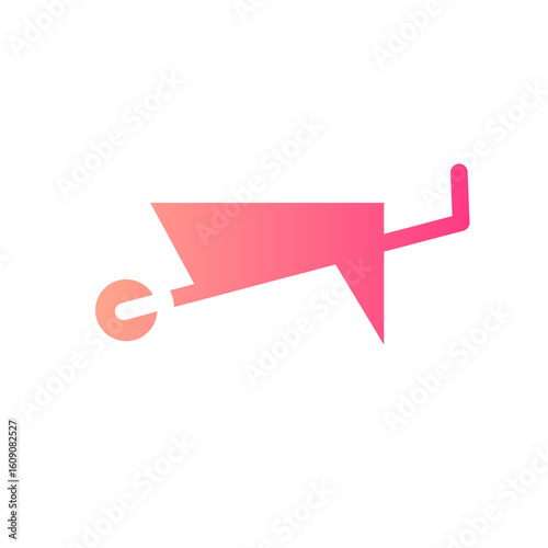 wheelbarrow gradient icon