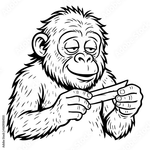 stoned ape rolling joint