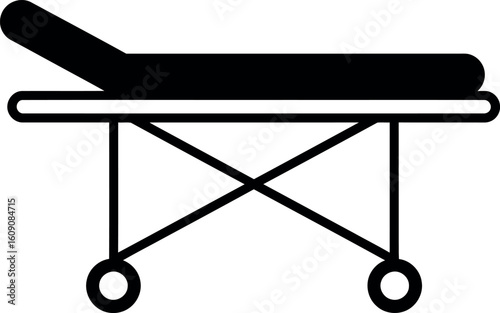 Medical stretcher icon hospital transport equipment