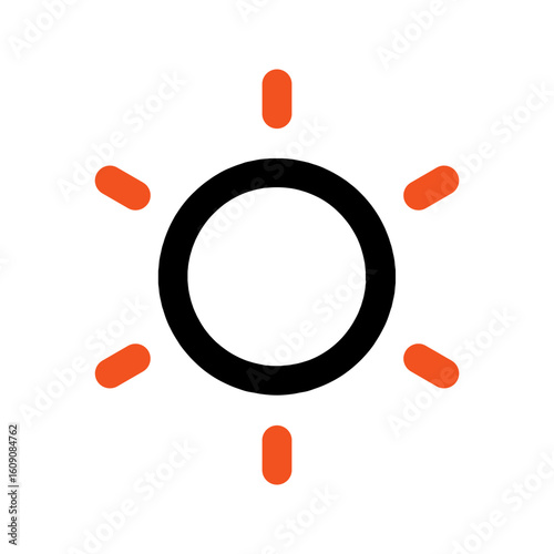 brightness outline color icon