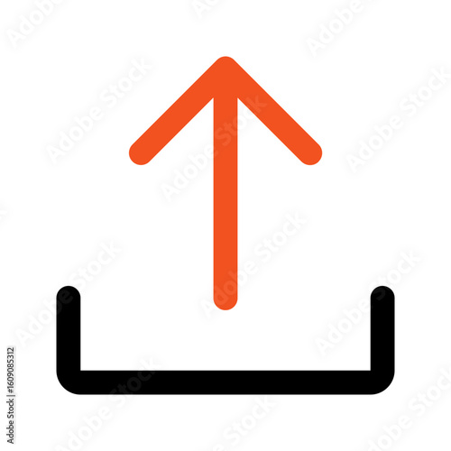 upload outline color icon