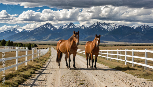 Chevaux dans un champ