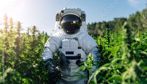 Astronaut in a cannabis field (1)