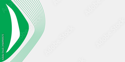 Astratto bianco e verde onde ampio sfondo banner abstrack