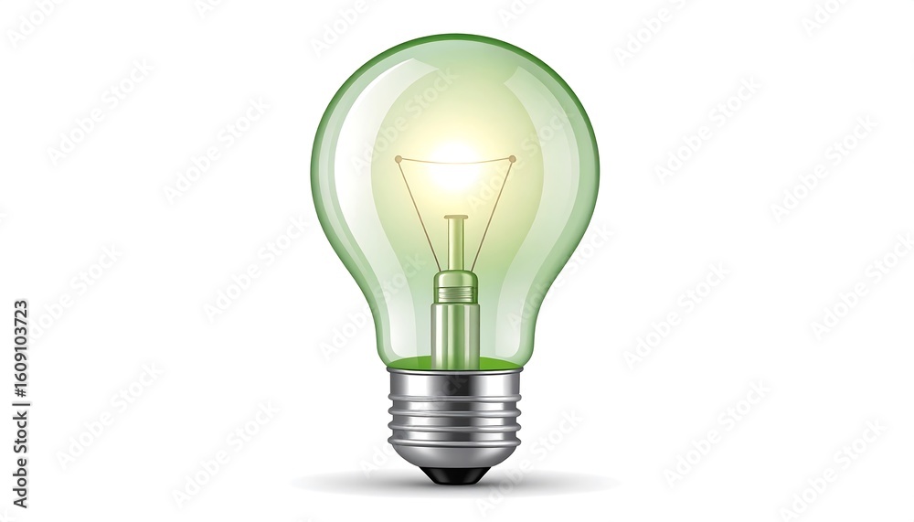 Green lightbulb illustration Green lightbulb illustration