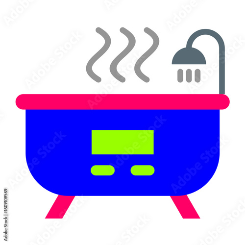 Hot Tub Vector Design Icon Style