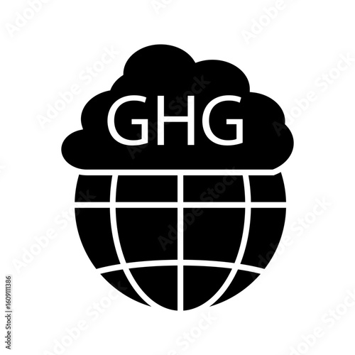 GHG icons, greenhouse gas emission
