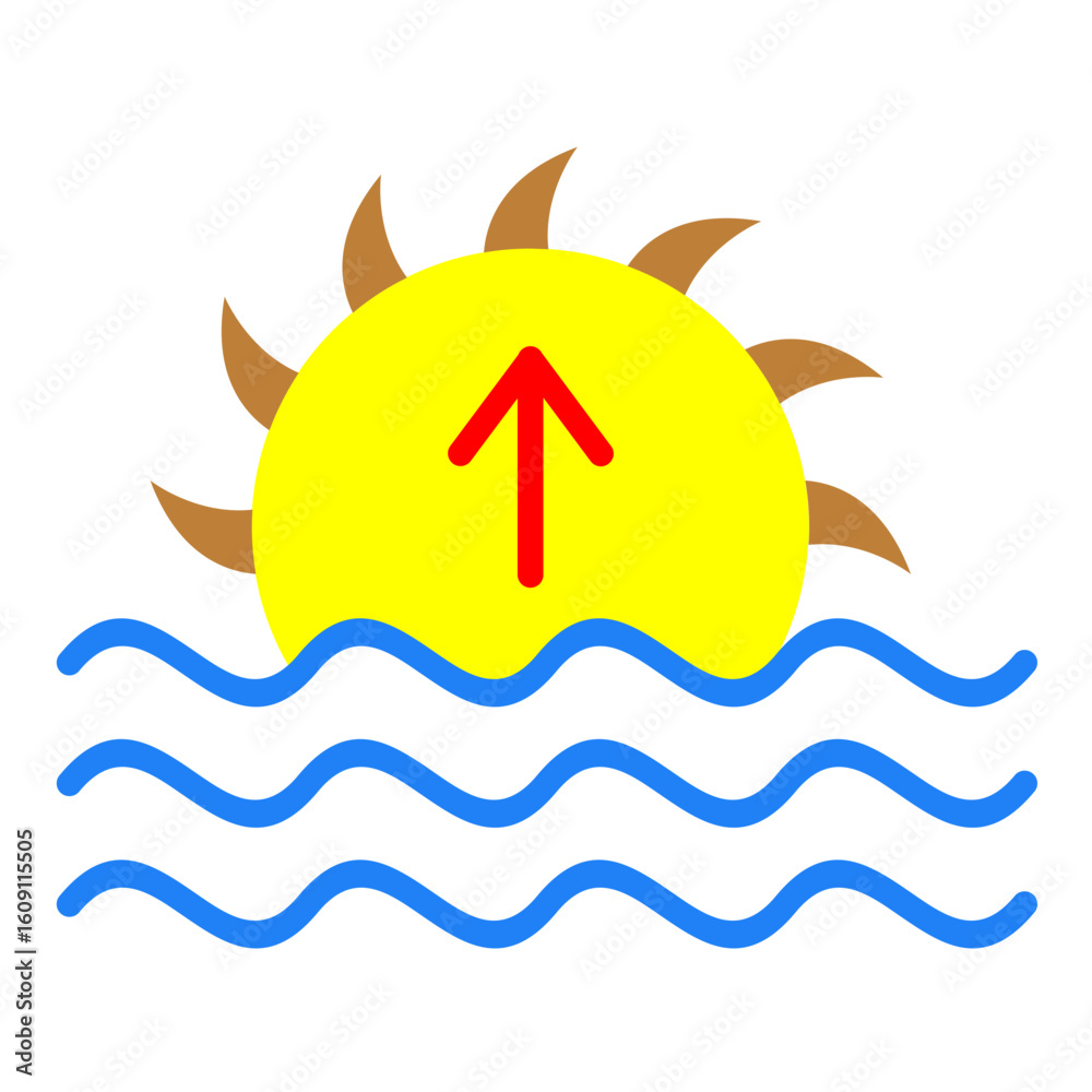 Obraz premium Sunrise Vector Design Icon Style