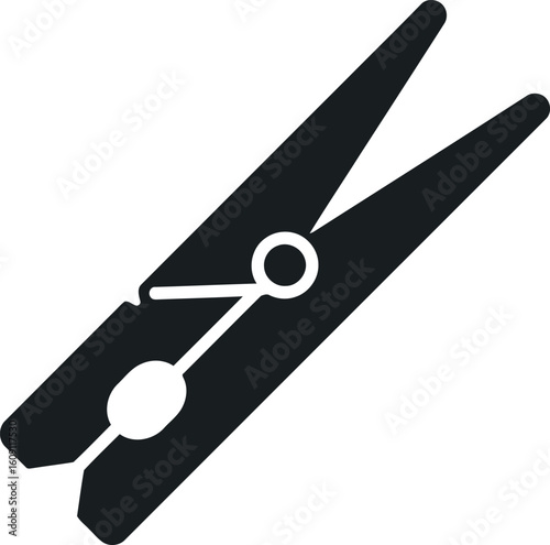Wooden clothespin icon