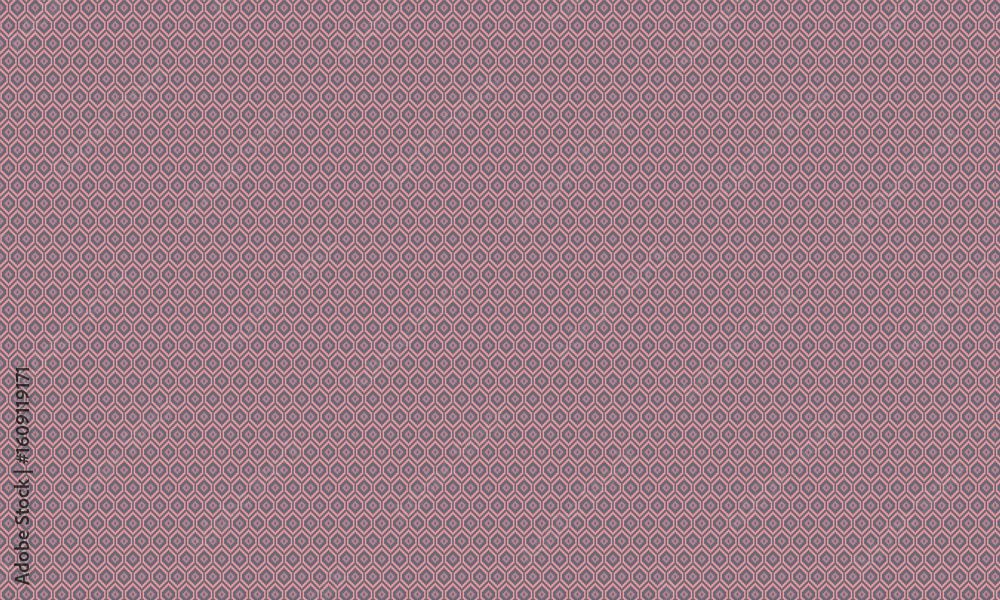 Obraz premium Seamless African Pixel Pattern with Hexagonal and Diamond Tribal Motifs
