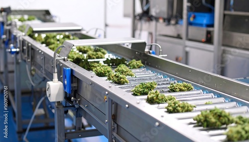 Automated cannabis processing line
