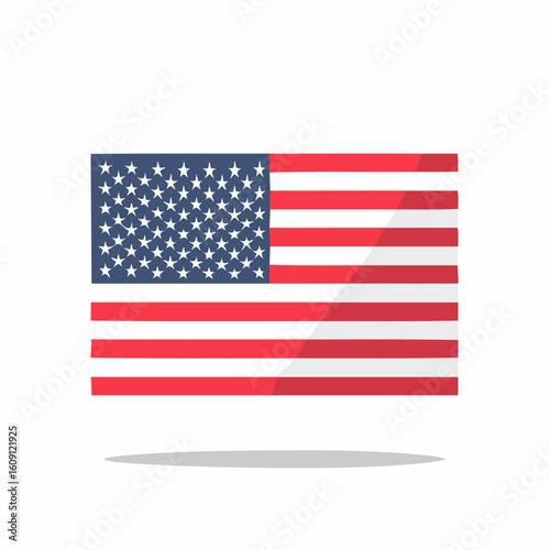 American Flag in Sunlight: A symbol of liberty and independence, the American flag proudly waves, embodying the nation's history, freedom, and democratic ideals.