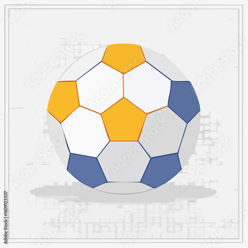 Exciting Soccer Match Action, Soccer Ball, Stadium, Illustration, Dynamic Atmosphere, Close-Up, Sports Enthusiasm