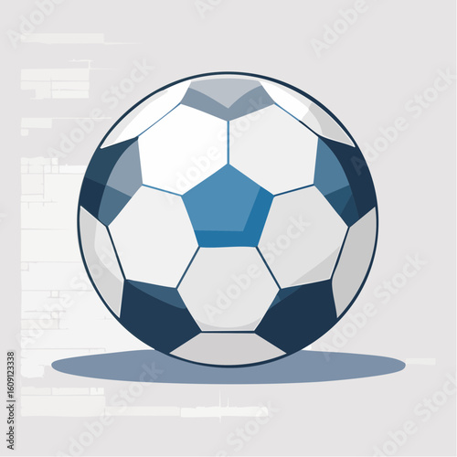 Soccer Ball Graphic Design, Digital Art, Sports Illustration, Creative Environment, Top View, Modern Concept