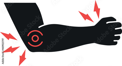 Elbow pain icon arthritis injury inflammation
