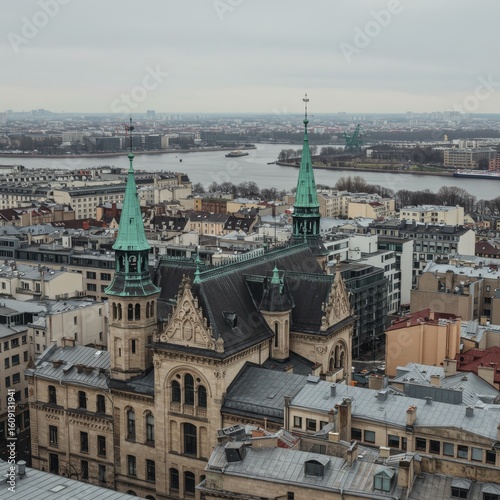 Wallpaper Mural Hamburg Cityscape with Historic Church Spires Torontodigital.ca