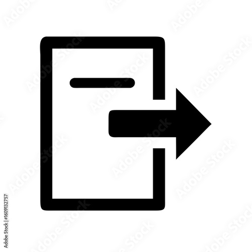 Export icon file transfer data migration document outgoing process send file arrow right direction  