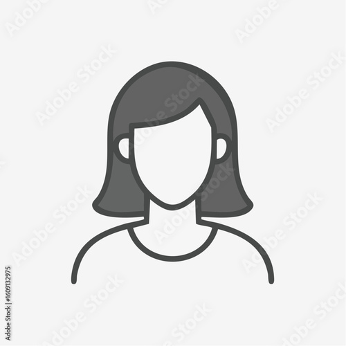 A faceless avatar with neat hair and a neutral expression, perfectly captures a minimalistic depiction of the human form.