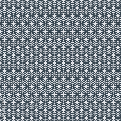 Seamless Geometric Pattern in Navy Blue and White Colors
