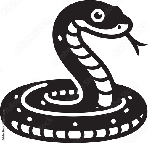 King cobra vector illustration, king cobra silhouette vector illustration 