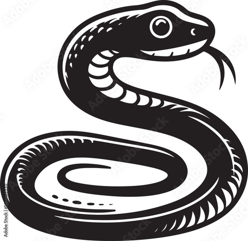 King cobra vector illustration, king cobra silhouette vector illustration 