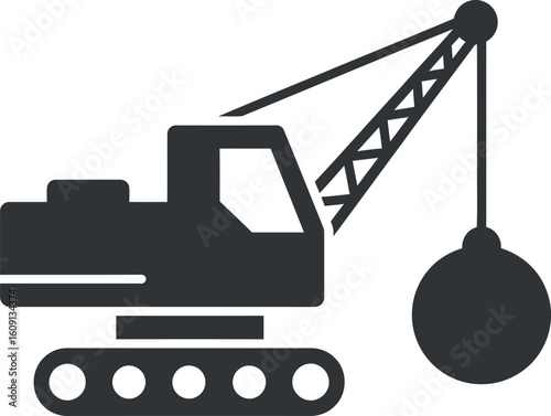 Wrecking ball crane icon