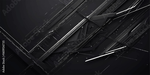 An abstract closeup of a broken car door and window reveals a metal tire track on the steel frame