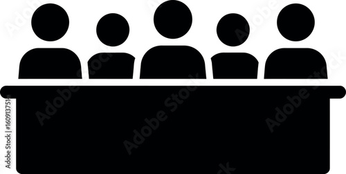 Diverse group sitting at conference table