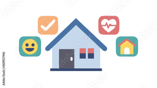 Home health checkup and safety tips for healthy living and happy home environment and wellbeing guide