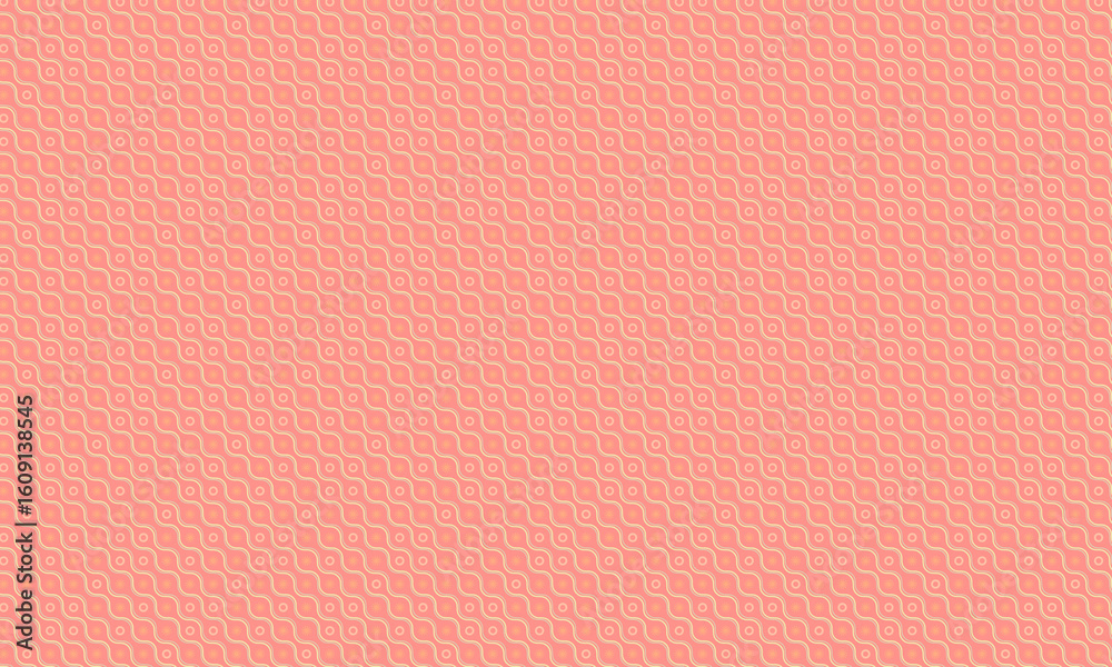 Fototapeta premium Decorative Seamless Wave Pattern with Geometric Circle and Star Elements